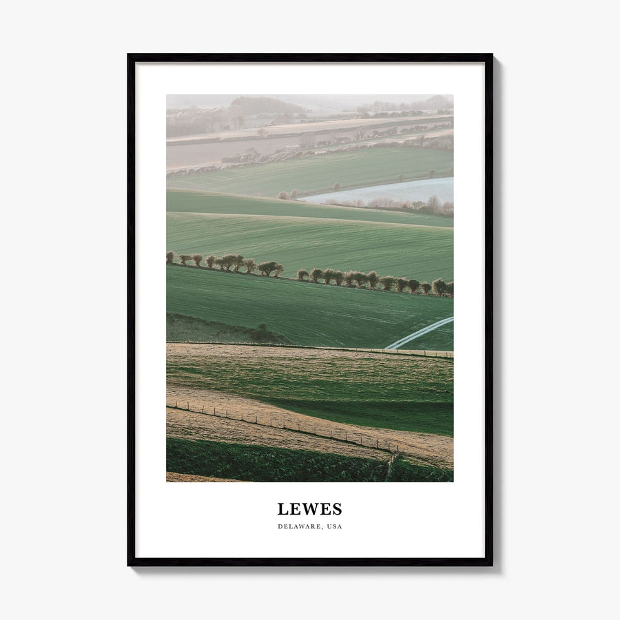Lewes Classic Poster, framed poster mockup