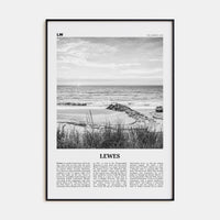 Lewes Poster None / 8x12 in Nbourhood Travel B&W Poster