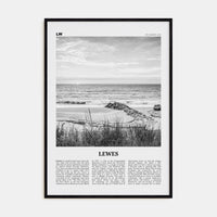 Lewes Poster Black Wood / 8x12 in Nbourhood Travel B&W Poster