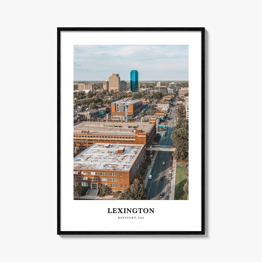 Lexington, Kentucky colorful classic poster of Kentucky, USA – vertical wall art, unframed print shown in interior mockup