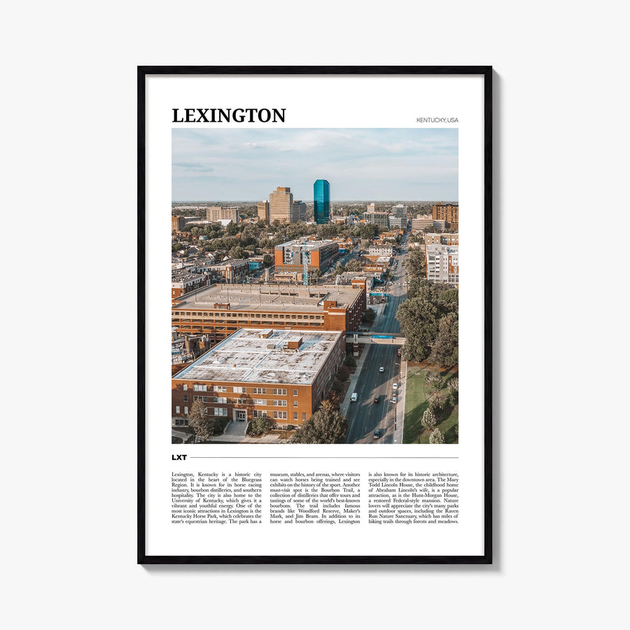 Lexington, Kentucky colorful travel poster of Kentucky, USA – vertical wall art, unframed print shown in interior mockup