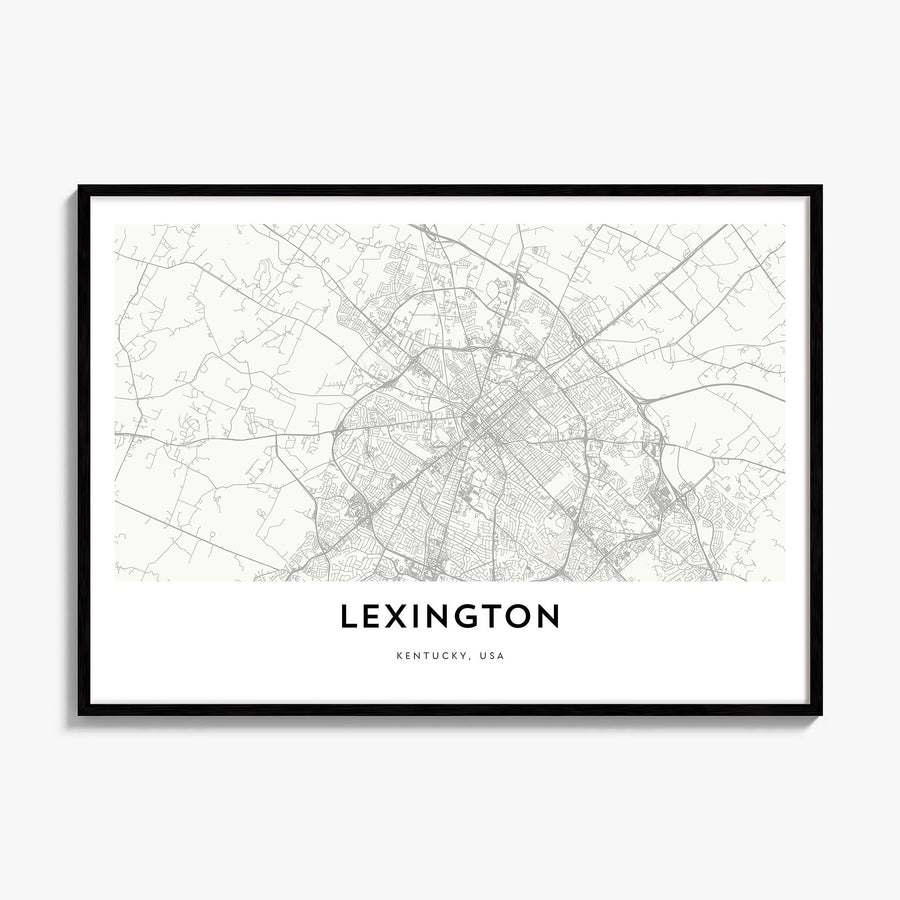Lexington, Kentucky Map Poster, framed poster mockup