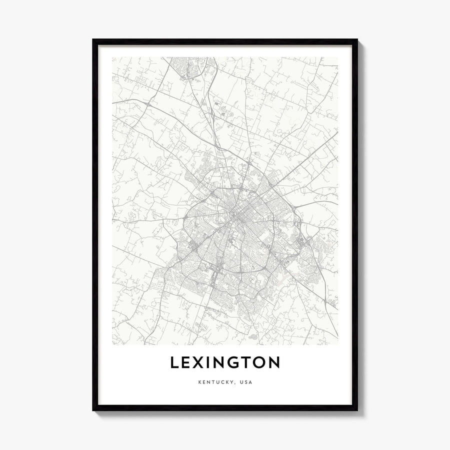 Lexington, Kentucky Map Poster, framed poster mockup