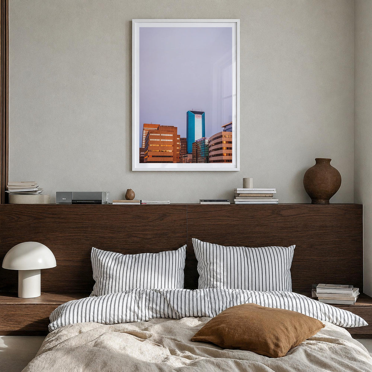 Lexington, Kentucky no. 2 colorful photo poster of Kentucky, USA – vertical wall art in white wood frame with white border, h