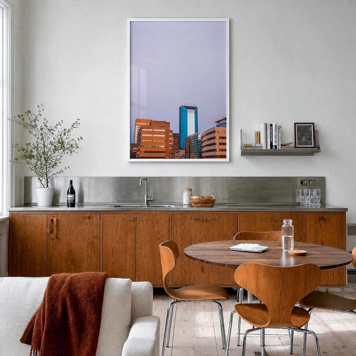 Lexington, Kentucky no. 2 colorful photo poster of Kentucky, USA – vertical wall art in white wood frame, hanging on wall