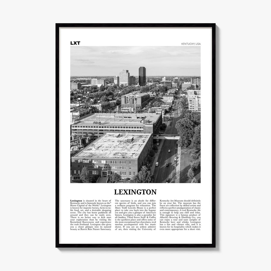 Lexington, Kentucky Newspaper Poster, framed poster mockup