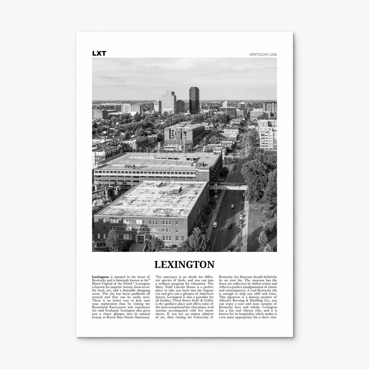 Lexington, Kentucky Newspaper Poster, print only (unframed)