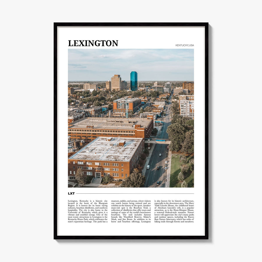 Lexington, Kentucky Travel Poster, framed poster mockup