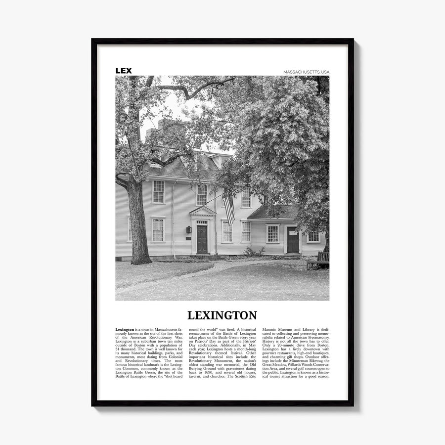 Lexington, Massachusetts Newspaper Poster, framed poster mockup