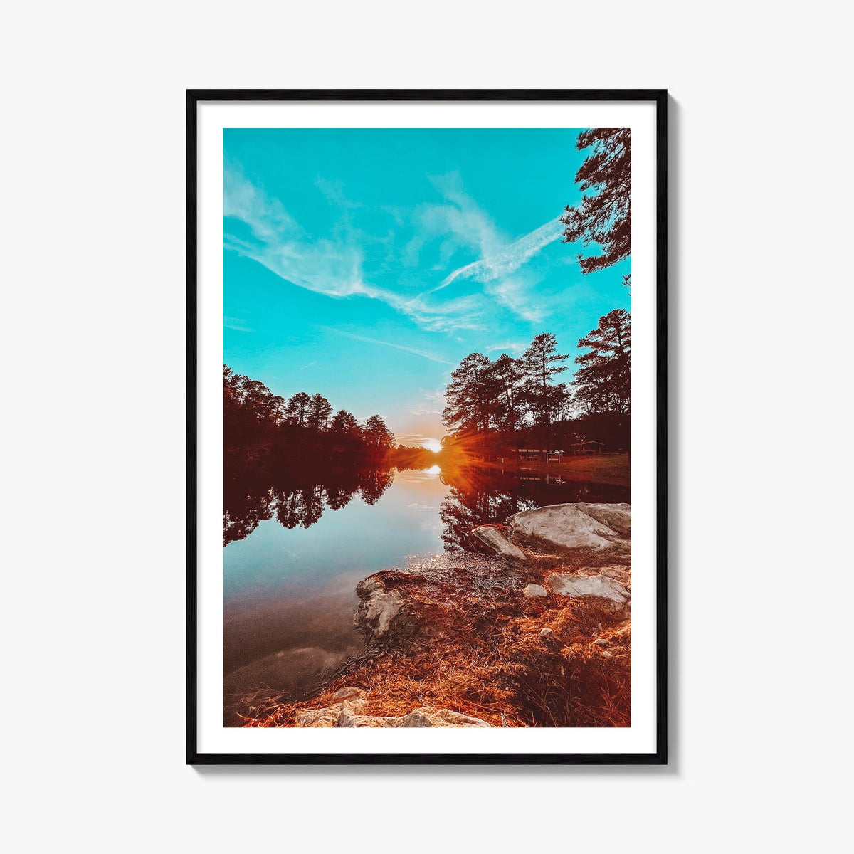 Lexington, South Carolina colorful photo poster of South Carolina, USA – vertical wall art, unframed print shown in interior 