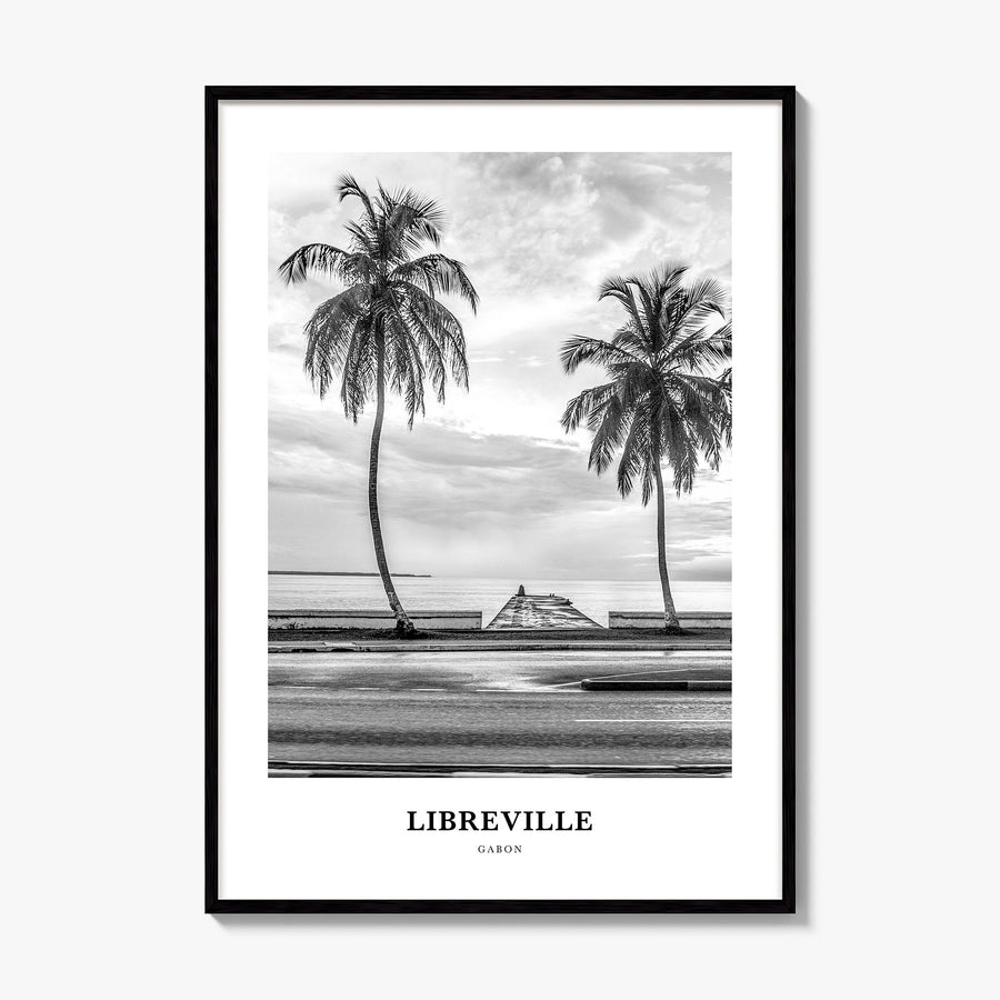 Libreville Classic Poster, framed poster mockup