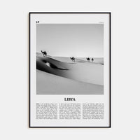 Libya Poster None / 8x12 in Nbourhood Travel B&W Poster