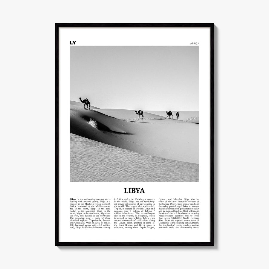 Libya Newspaper Poster, framed poster mockup