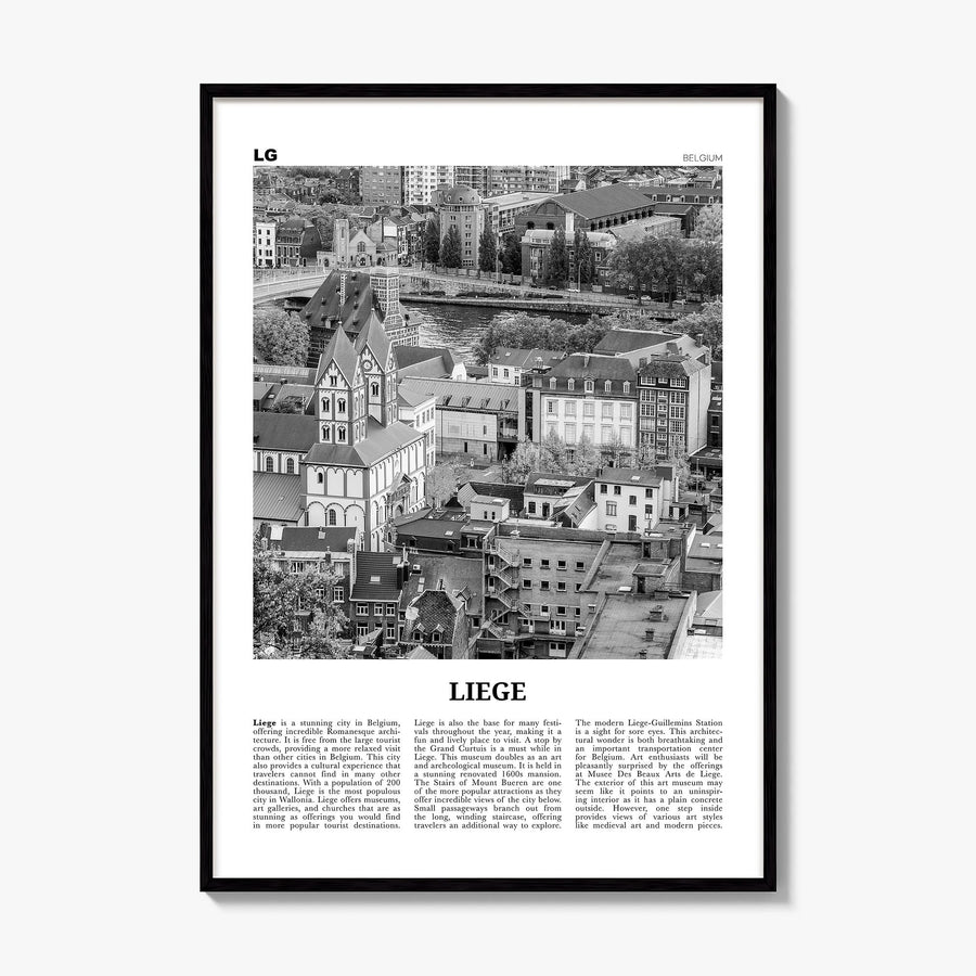 Liège Newspaper Poster, framed poster mockup