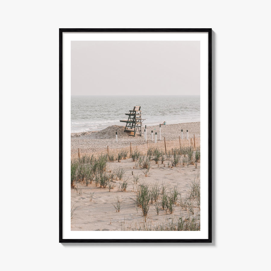 Lifeguard Stand no. 5 colorful photo poster – vertical wall art, unframed print shown in interior mockup