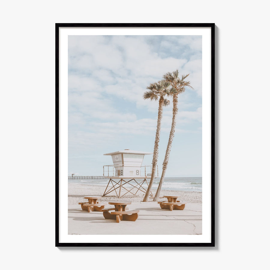 Lifeguard Stand Photo No 1 Poster, framed poster mockup, white border