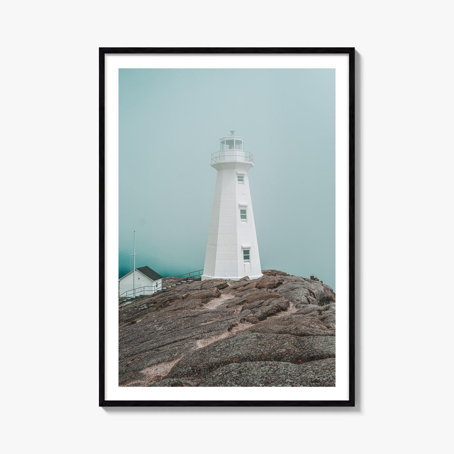 Lighthouse no. 3 colorful photo poster – vertical wall art, unframed print shown in interior mockup