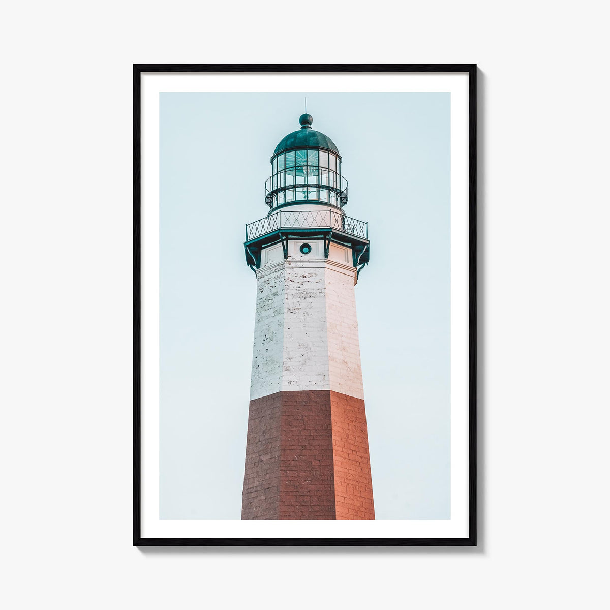 Lighthouse no. 5 colorful photo poster – vertical wall art, unframed print shown in interior mockup