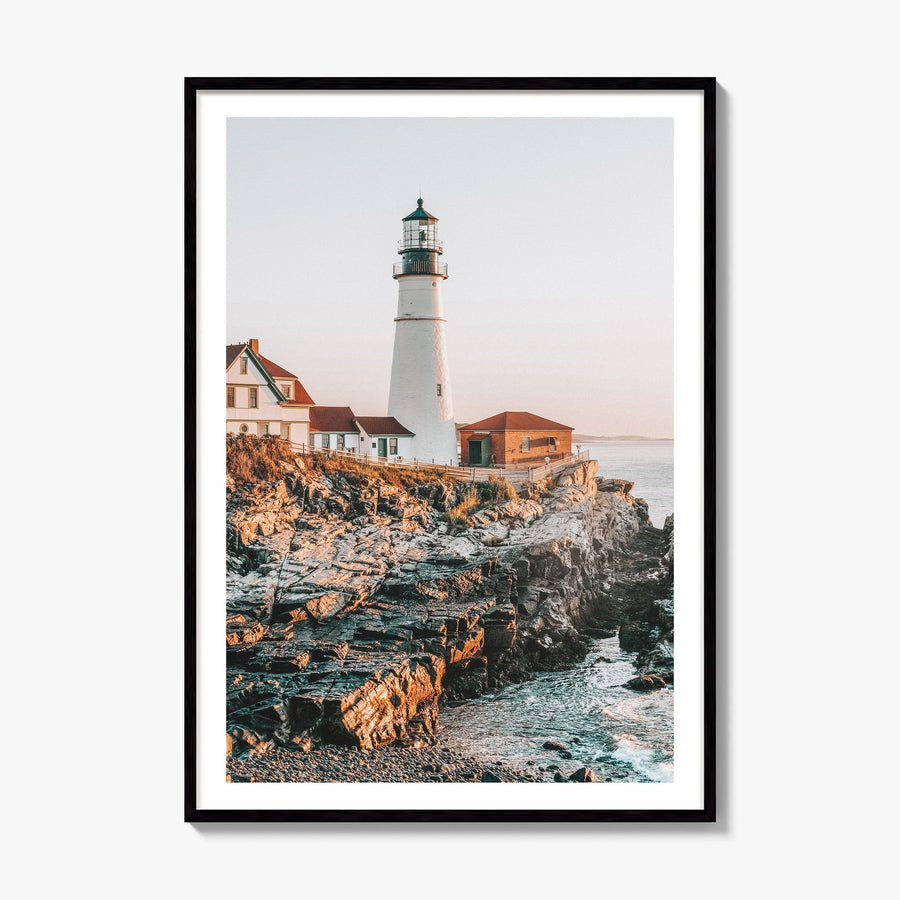 Lighthouse Photo No 2 Poster, framed poster mockup, white border
