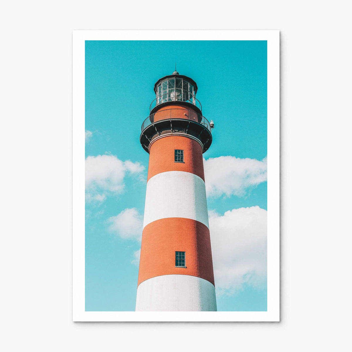 Lighthouse Photo No 4 Poster, print only (unframed), white border