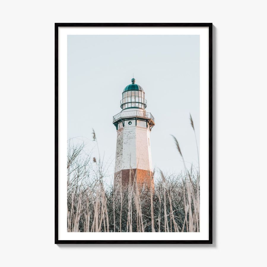 Lighthouse Photo No 6 Poster, framed poster mockup, white border