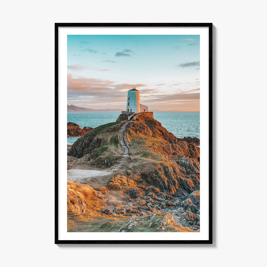 Lighthouse Photo No 8 Poster, framed poster mockup, white border