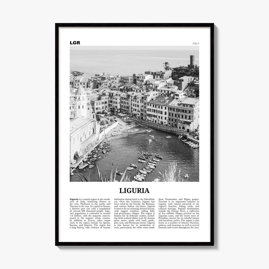 Liguria Newspaper Poster, framed poster mockup