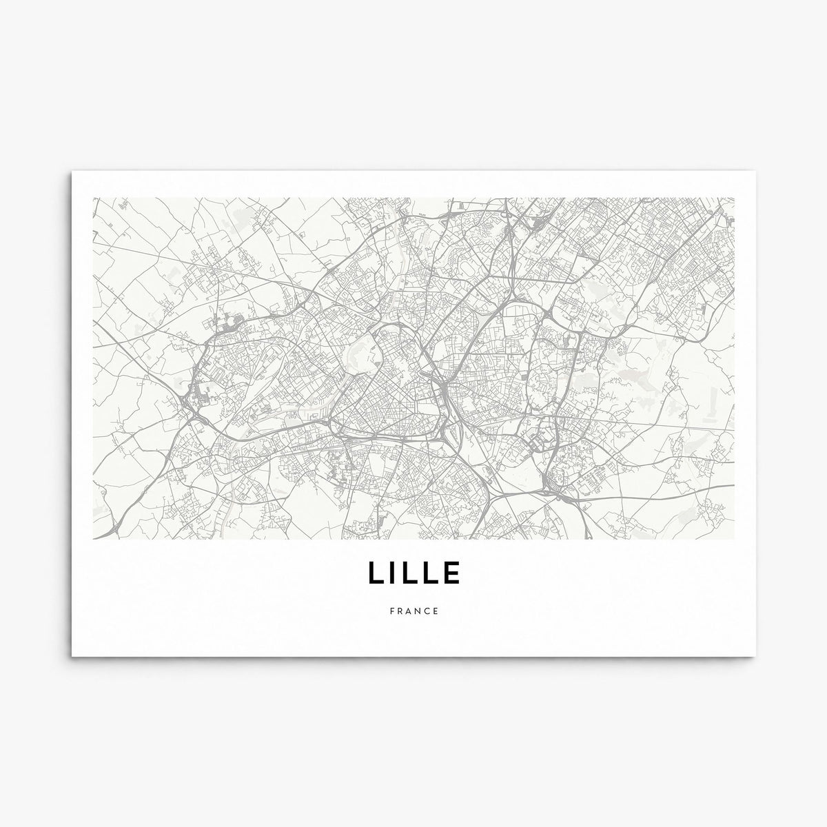 Lille Map Poster, print only (unframed)