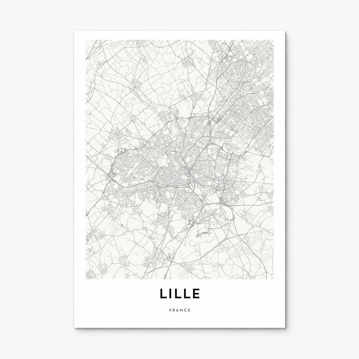 Lille Map Poster, print only (unframed)