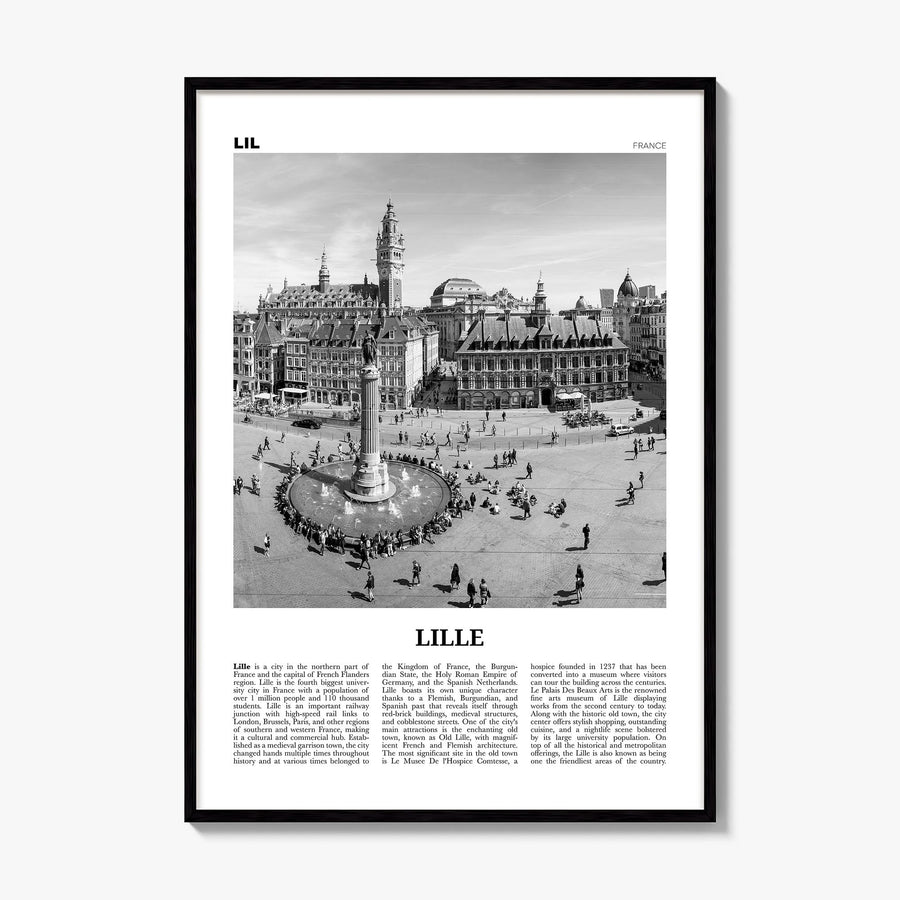 Lille Newspaper Poster, framed poster mockup