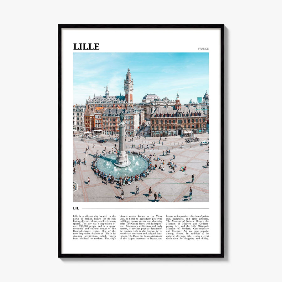 Lille Travel Poster, framed poster mockup