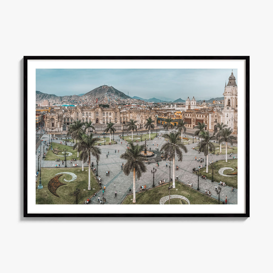 Lima Photo Poster, framed poster mockup, white border