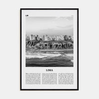 Lima No 2 Poster Black Wood / 8x12 in Nbourhood Travel B&W Poster