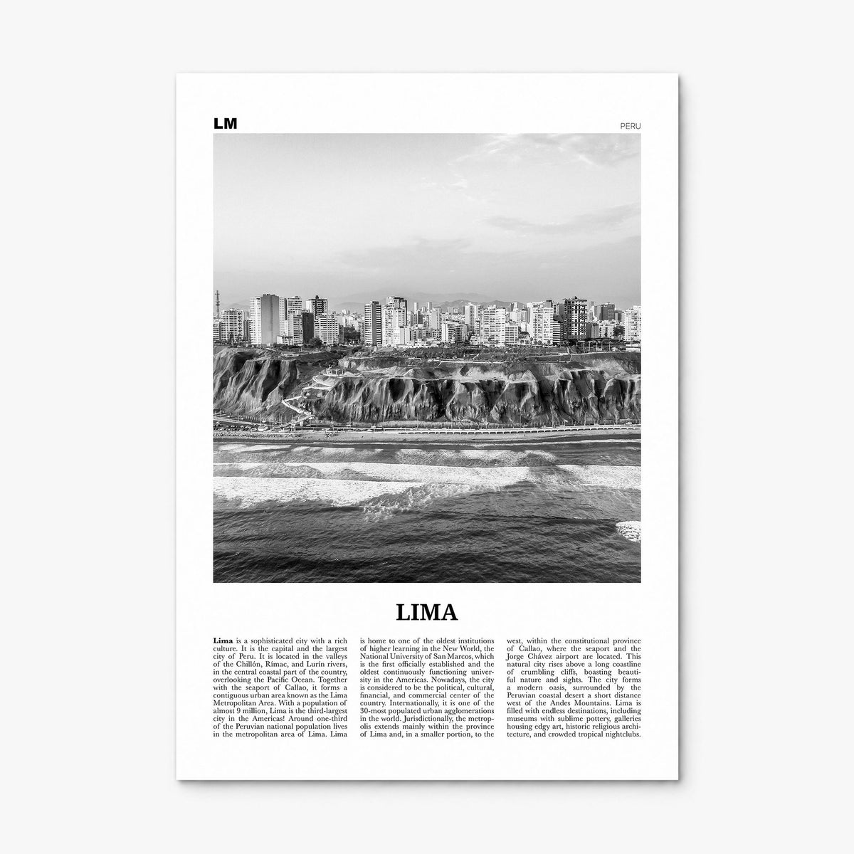 Lima Newspaper No 2 Poster, print only (unframed)