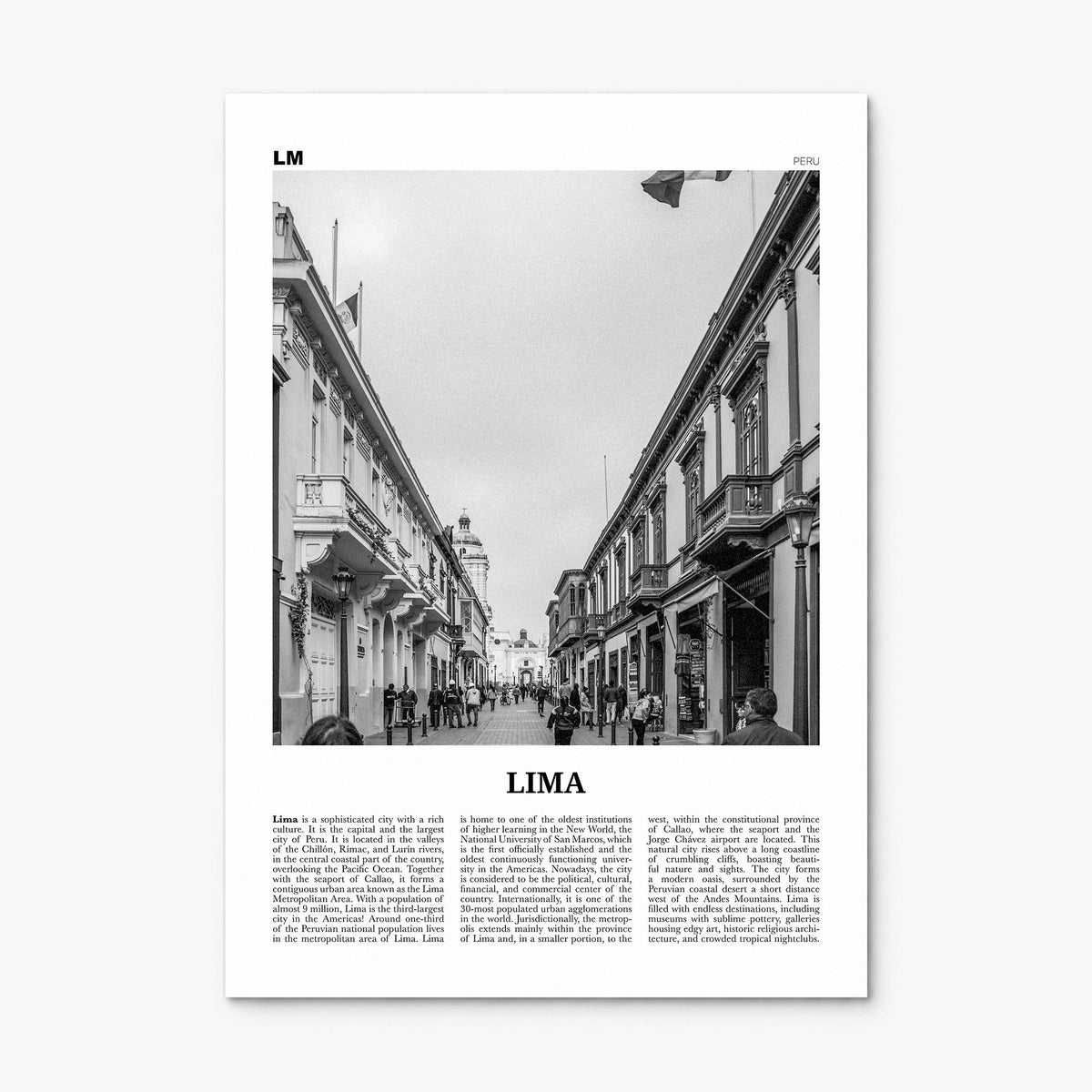 Lima Newspaper No 3 Poster, print only (unframed)