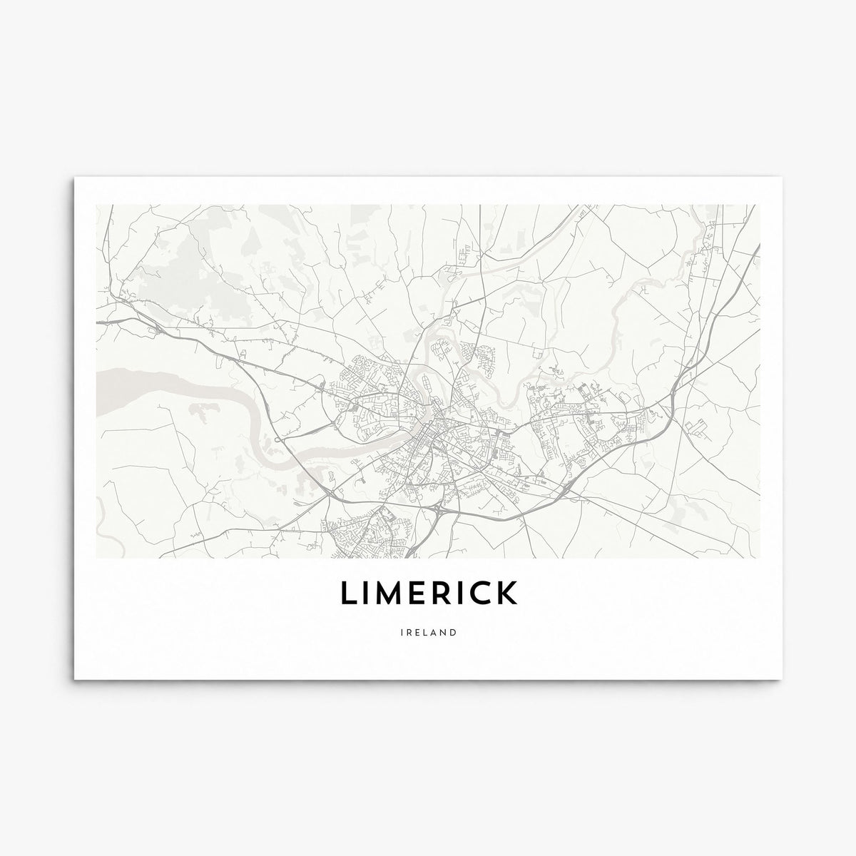 Limerick Map Poster, print only (unframed)