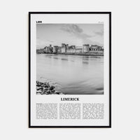 Limerick Poster Black Wood / 8x12 in Nbourhood Travel B&W Poster