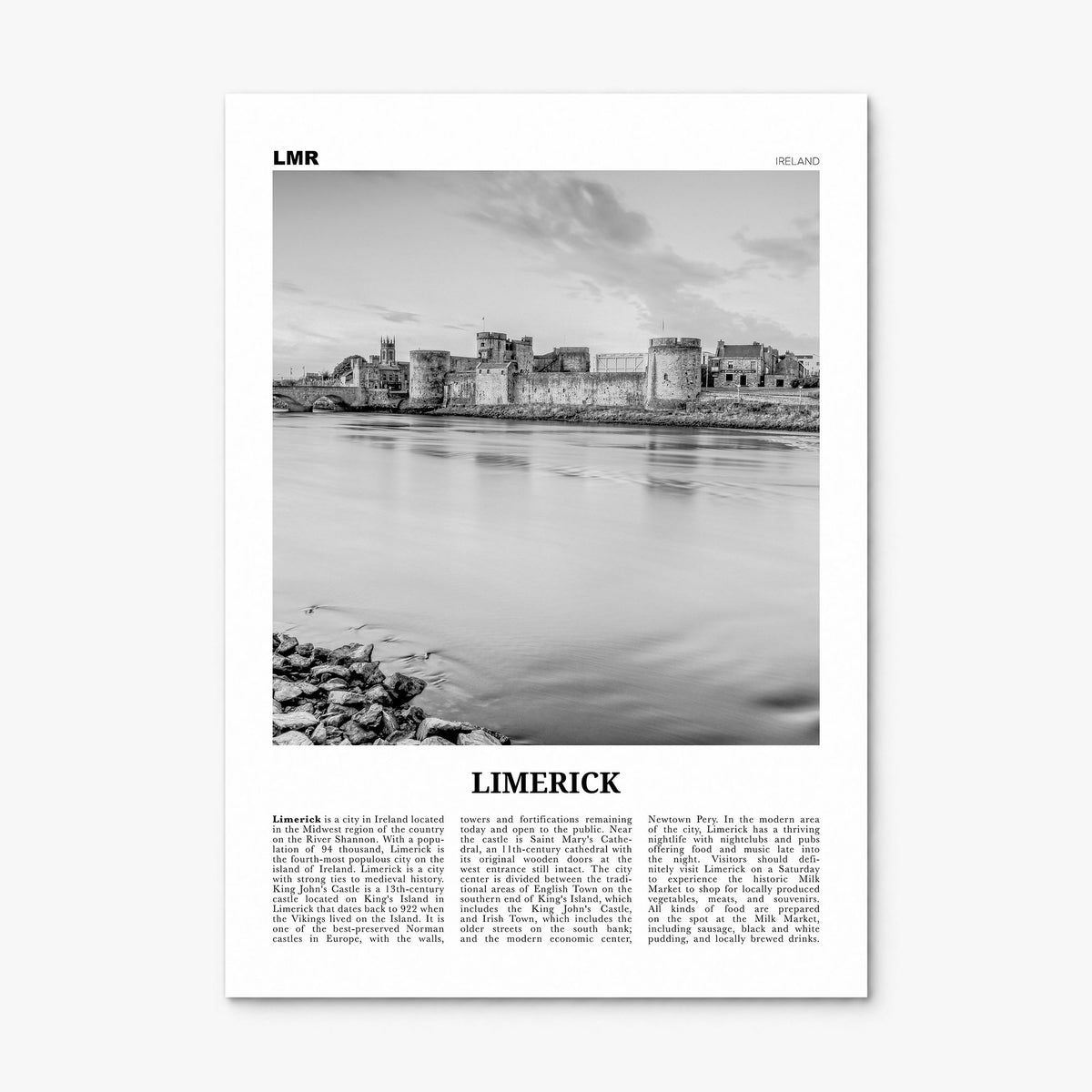 Limerick Newspaper Poster, print only (unframed)