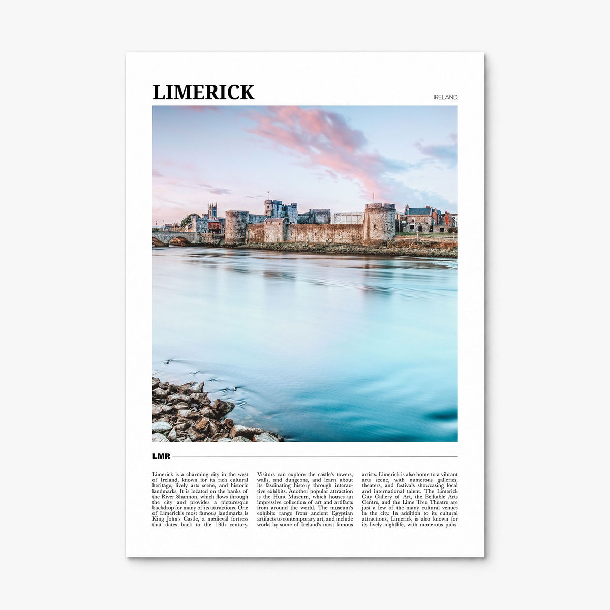 Limerick Travel Poster, print only (unframed)