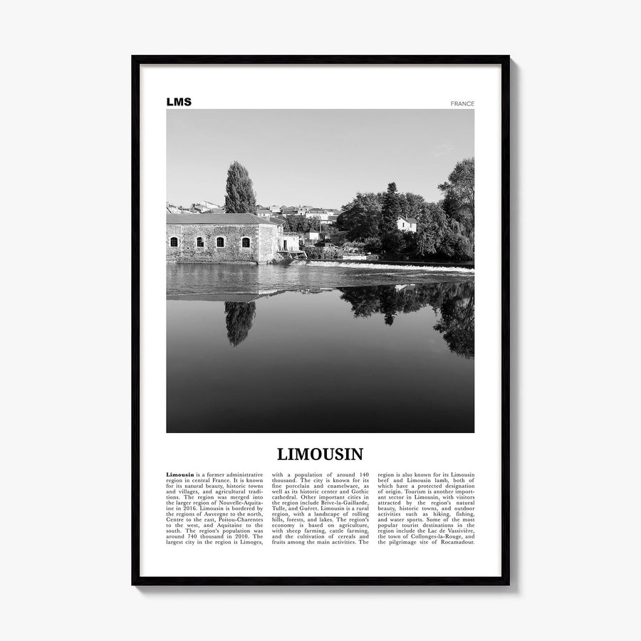 Limousin Newspaper Poster, framed poster mockup