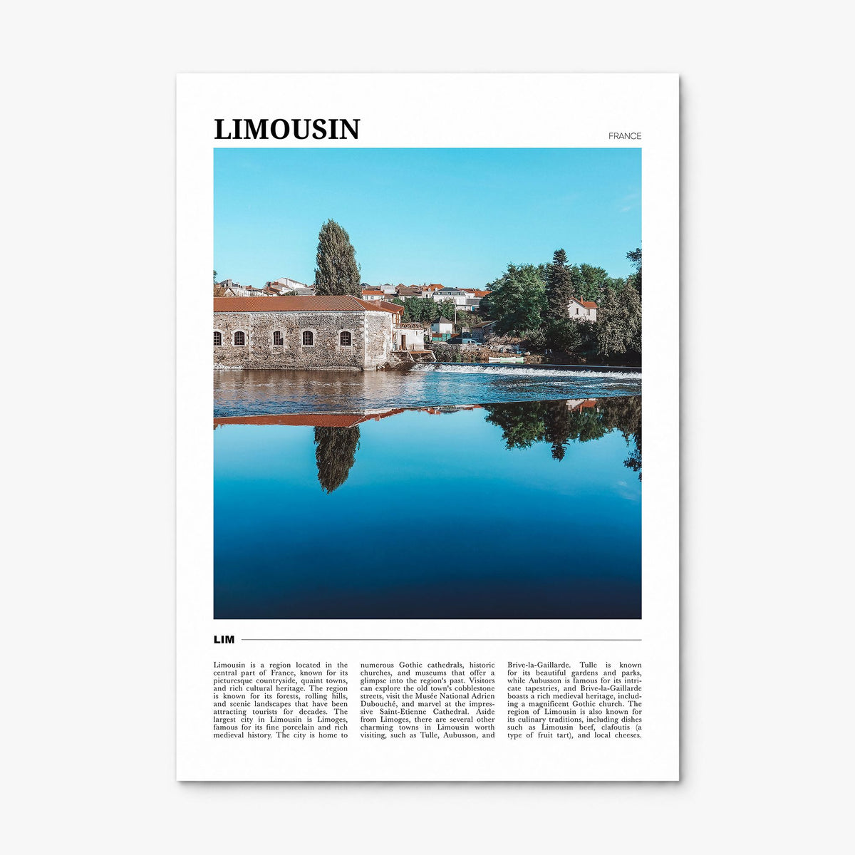 Limousin Travel Poster, print only (unframed)