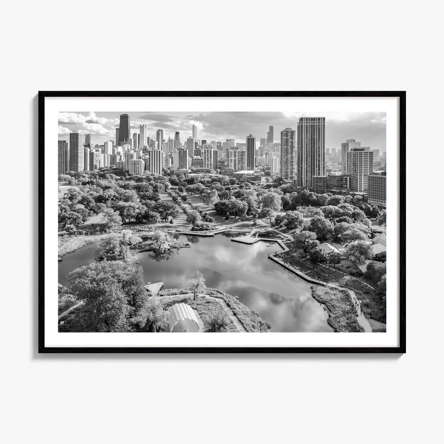 Lincoln Park Photo Poster, framed poster mockup, white border