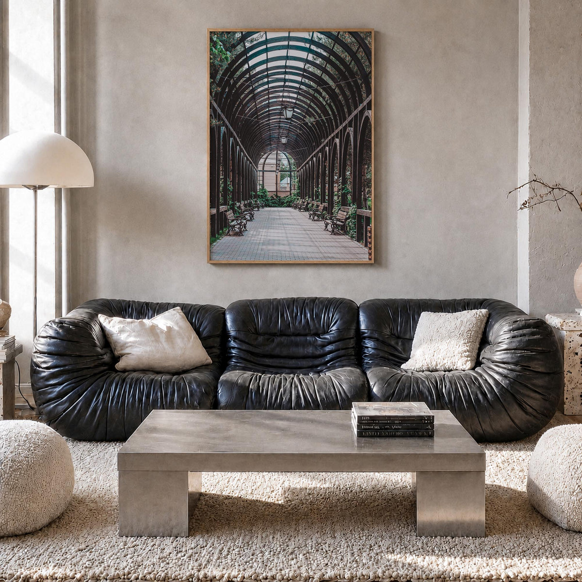 Lincoln Park no. 3 colorful photo poster of Chicago, Illinois – vertical wall art in natural wood frame, hanging on wall