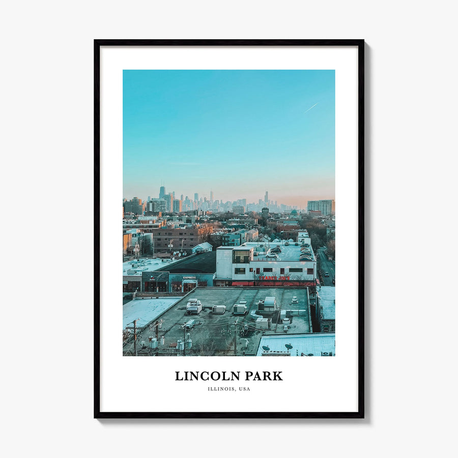 Lincoln Park Classic Poster, framed poster mockup