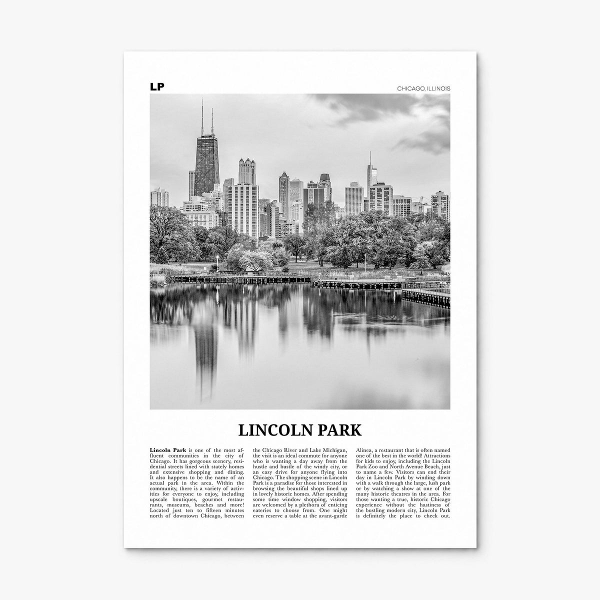 Lincoln Park Newspaper No 1 Poster, print only (unframed)