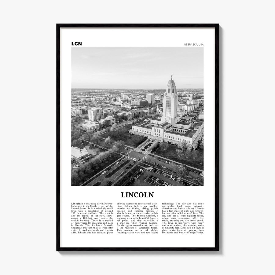 Lincoln Newspaper Poster, framed poster mockup