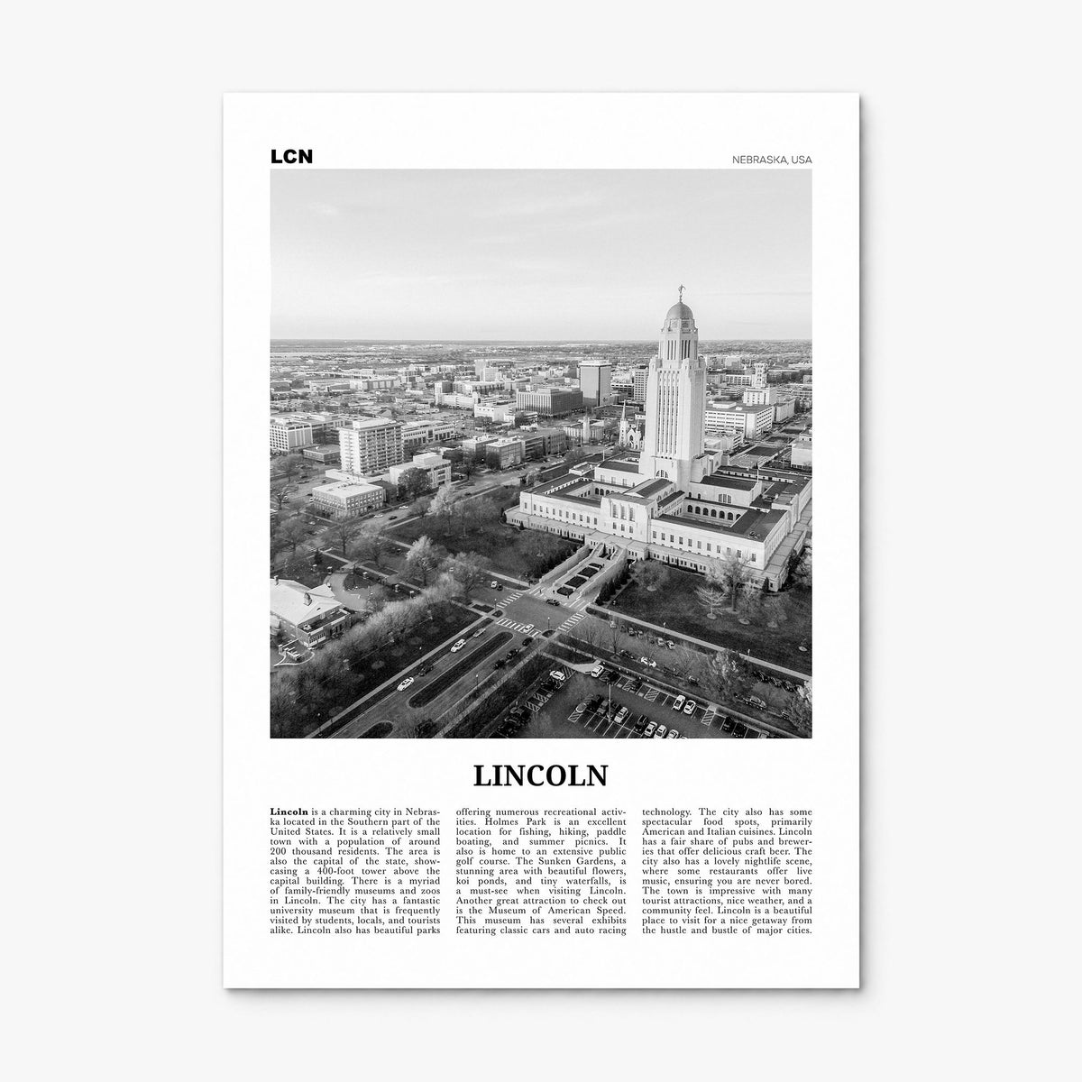 Lincoln Newspaper Poster, print only (unframed)