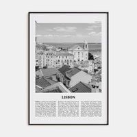 Lisbon No 2 Poster None / 8x12 in Nbourhood Travel B&W Poster