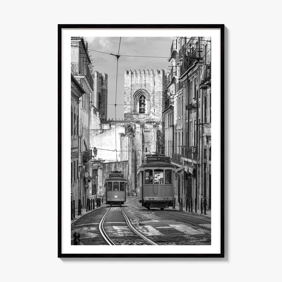 Lisbon Photo No 1 Poster, framed poster mockup, white border