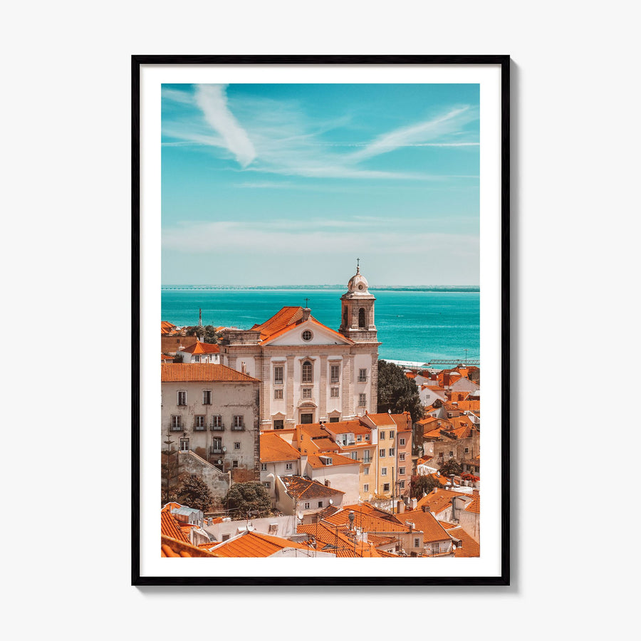 Lisbon Photo No 1 Poster, framed poster mockup, white border